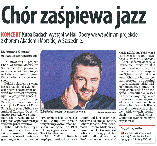 Chór zaśpiewa jazz